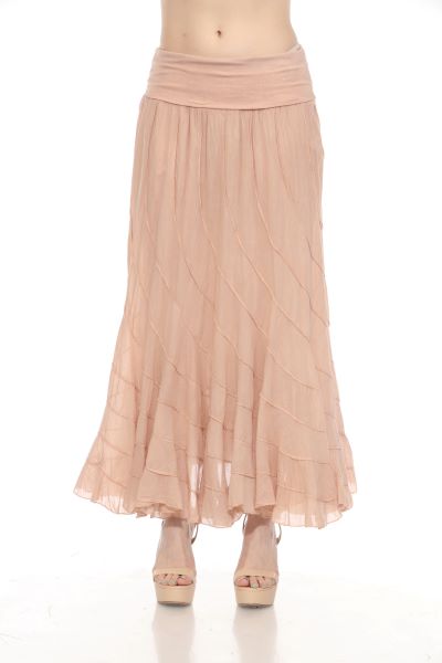 100% Cotton Circle Skirt - Sand